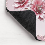 Tapis de souris Fleurs roses modernes (Coin)