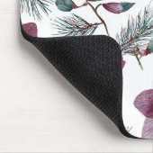 Tapis De Souris Fleurs Rouge Bourgogne (Coin)