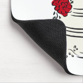 Tapis De Souris Fleurs rouges de gâteaux mariages (Coin)