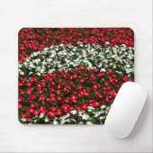 Tapis De Souris Fleurs rouges et blanches (Avec souris)