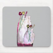 Tapis De Souris Fleurs sauvages d'aquarelle Whimsical en vase (Devant)