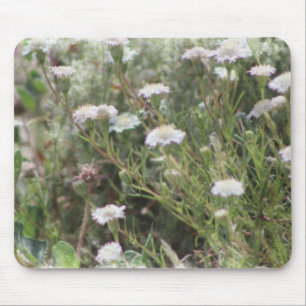 Tapis De Souris Fleurs sauvages de Pincushion blanc Aquarelle numé