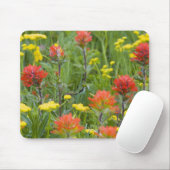 Tapis De Souris fleurs sauvages indiens de pinceaux et de biscuits (Avec souris)