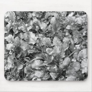 Tapis De Souris Fleurs sauvages noires et blanches