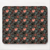 Tapis De Souris Fleurs sombres enchanter : Floral Motif sans coutu (Devant)