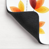 Tapis De Souris Fleurs stylisées - Blanc (Coin)