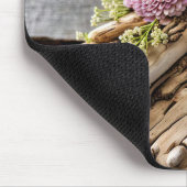 Tapis De Souris Fleurs Sur Bois Chaud (Coin)