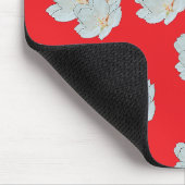 Tapis De Souris Fleurs sur rouge (Coin)