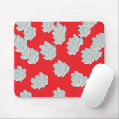 Tapis De Souris Fleurs sur rouge (Avec souris)