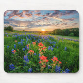 Tapis De Souris Fleurs | Texas Bluebonnets & Indian Paintbrush (Devant)