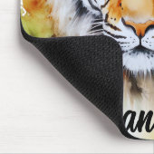 Tapis De Souris Fleurs Tiger Pastel Safari Aquarelle Savannah (Coin)