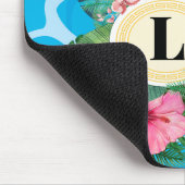 Tapis De Souris Fleurs Tropicales Et Papillons Hawaïens (Coin)