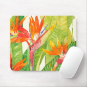 Tapis De Souris Fleurs tropicales | Oiseau du paradis (Avec souris)