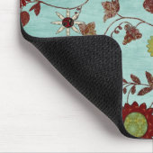 Tapis De Souris Fleurs turquoises (Coin)