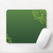 Tapis De Souris Fleurs vertes (Avec souris)