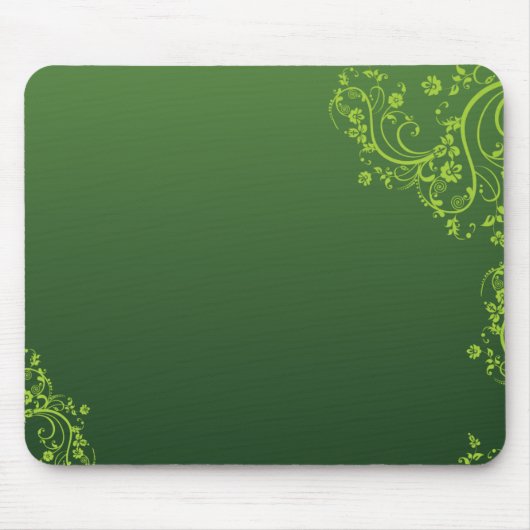 Tapis De Souris Fleurs vertes (Devant)