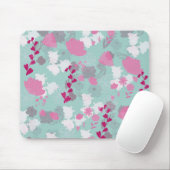 Tapis De Souris fleurs vertes (Avec souris)