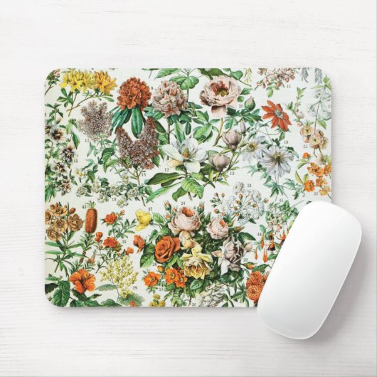Tapis De Souris Fleurs vintages (Avec souris)