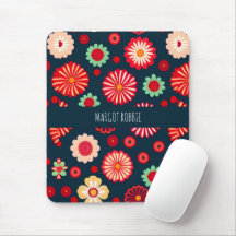 Fleurs vintages Arc-en-ciel Retro motif floral