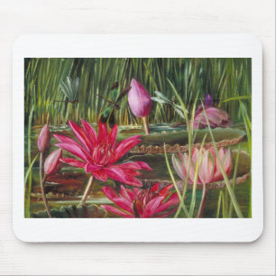 Tapis De Souris Fleurs vintages de fleurs de rose de peinture