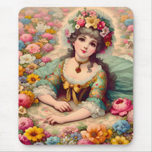 Tapis De Souris ~ Fleurs Vintages douces ~ Mousepad