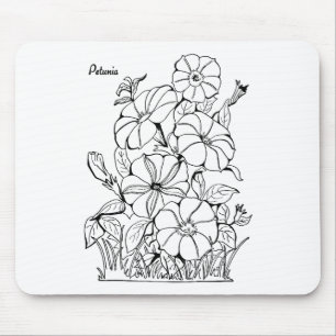 Tapis De Souris Fleurs vintages Petunia