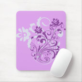 Tapis De Souris Fleurs violettes (Avec souris)