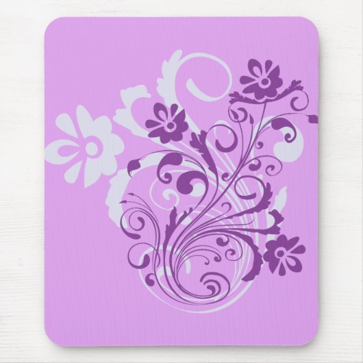Tapis De Souris Fleurs violettes (Devant)