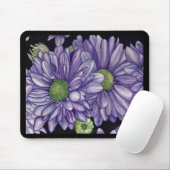 Tapis De Souris Fleurs violettes (Avec souris)