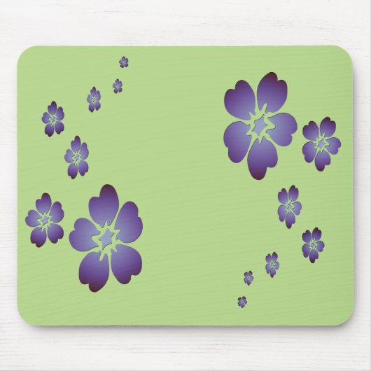 Tapis De Souris Fleurs violettes (Devant)