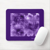 Tapis De Souris Fleurs violettes (Avec souris)