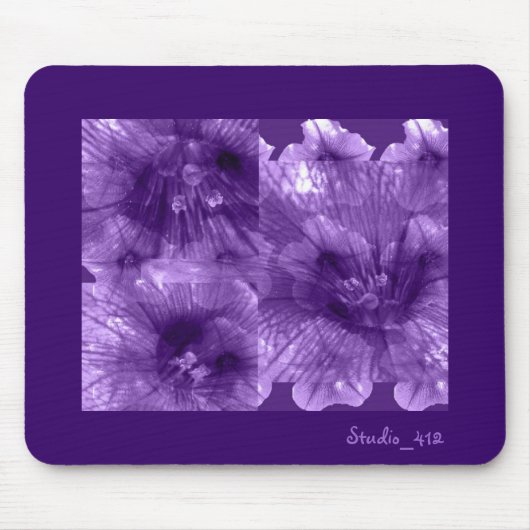 Tapis De Souris Fleurs violettes (Devant)