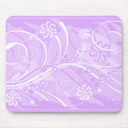 Tapis De Souris fleurs violettes (Devant)