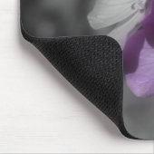 Tapis De Souris Fleurs Violettes En Mousepad Noir Et Blanc (Coin)