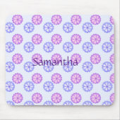 Tapis De Souris Fleurs Violettes Et Bleues (Devant)
