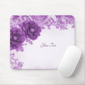 Tapis De Souris Fleurs violettes Flourissent Mousepad (Avec souris)