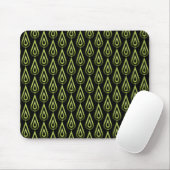 Tapis De Souris Flickr vert olive Flames Mousepad (Avec souris)