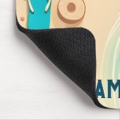 Tapis De Souris Flip Flops sur le Monogramme de plage (Coin)