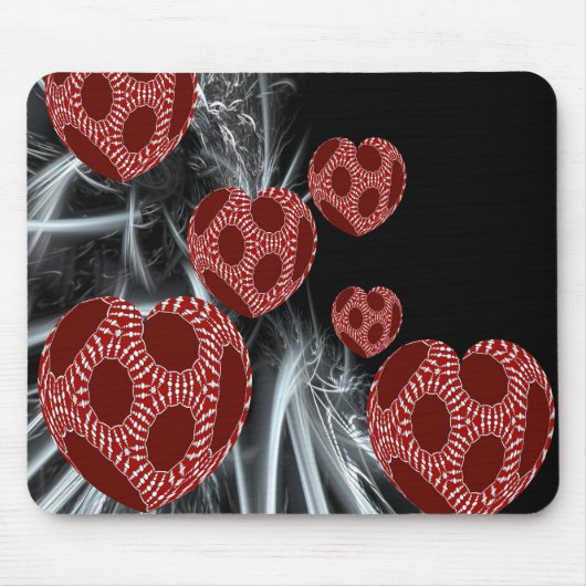 Tapis De Souris Floating Fantasy Fractal Art Hearts Mousepad (Devant)