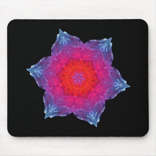 Tapis De Souris Flocon de neige au néon (Devant)