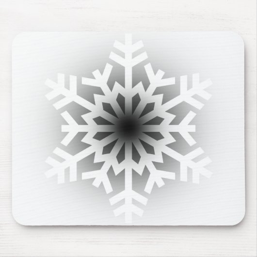 Tapis De Souris Flocon de neige blanc scintillant (Devant)