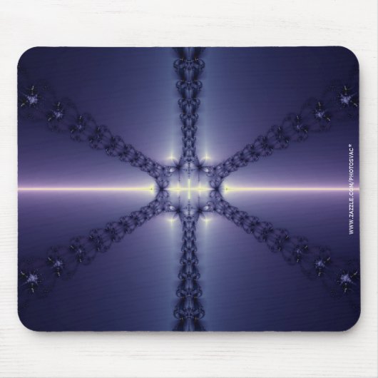 Tapis De Souris Flocon de neige bleu (Devant)