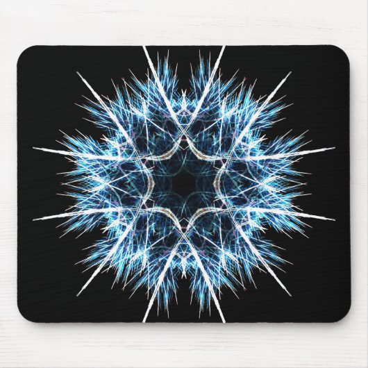 Tapis De Souris Flocon de neige de fractale (Devant)