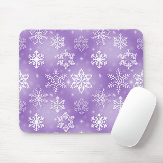 Tapis De Souris Flocon De Neige Violet (Avec souris)