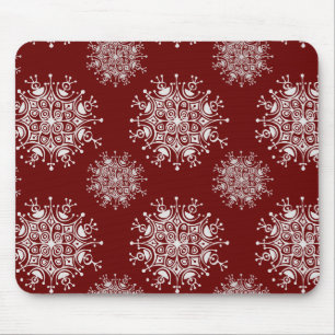 Tapis De Souris Flocons de neige de Noël vintage motif tempête de