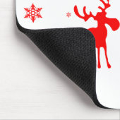 Tapis De Souris Flocons de neige rouges simples modernes (Coin)