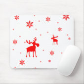 Tapis De Souris Flocons de neige rouges simples modernes (Avec souris)
