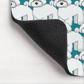 Tapis De Souris Floofing White Motif Chiot Personnalisé (Coin)