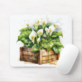 Tapis De Souris Floraison Plantée Calla Lily Fleurs (Avec souris)