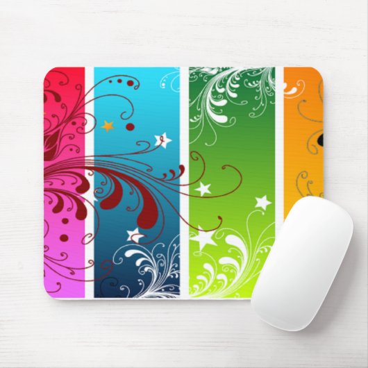 TAPIS DE SOURIS FLORAL (Avec souris)